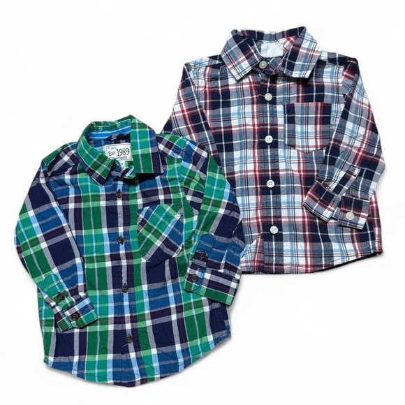 Place Other - Baby/Toddler Boy Plaid Button Down Shirts Bundle | 12-18M